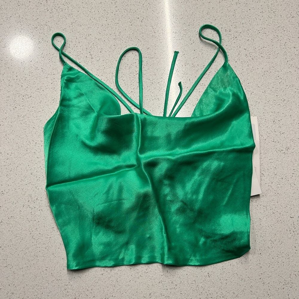 NWT Zara Satin Crop Top